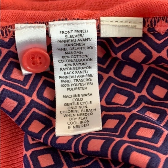 The Loft | Color-block blue Diamond V Neck Cardigan SP - Picture 9 of 9